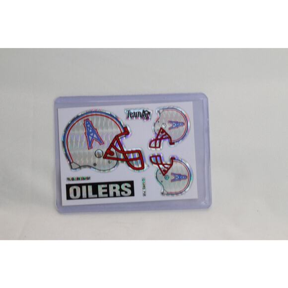 1993 Houston Oilers Helmet Sticker Vintage NFL Vending Machine Prism New - Picture 4 of 4